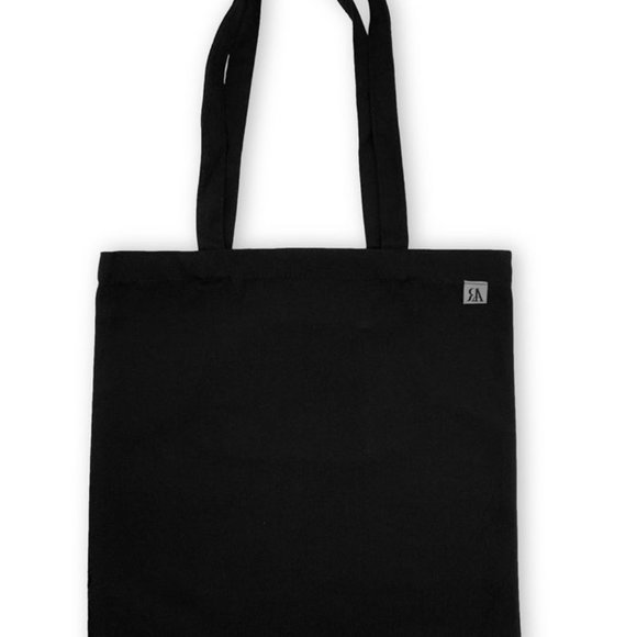 Simple Cotton Tote Bag - Black - Picture 3 of 3
